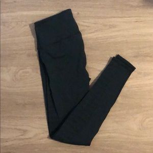 lululemon Leggings w/ Cutout Pattern - Turquoise
